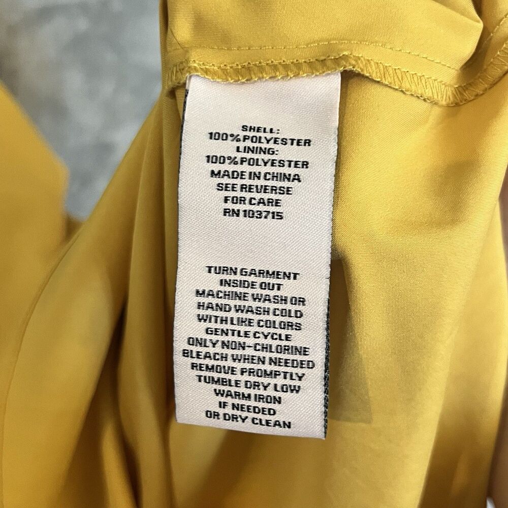 Nanette Lepore Mustard Yellow Lightweight Spaghetti Strap Slip Dress Women’s 6 - Picture 7 of 8